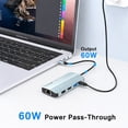 thumbnail image 6 of VILINICE USB C Hub, 9-in-1 USB C Dock Laptop Docking Station with 1080P HDMI, RJ45 Ethernet Multiport Adapter with Charging, USB 3.0, SD/TF Card Reader, Compatible with MacBook/PC/USB-C Devices, 6 of 10