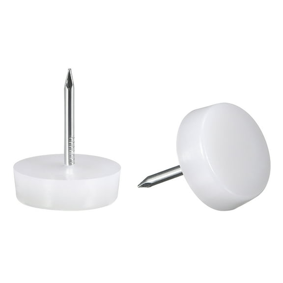 Furniture Feet Nail Chair Table Leg Protector Pad 14mm Dia White 70pcs