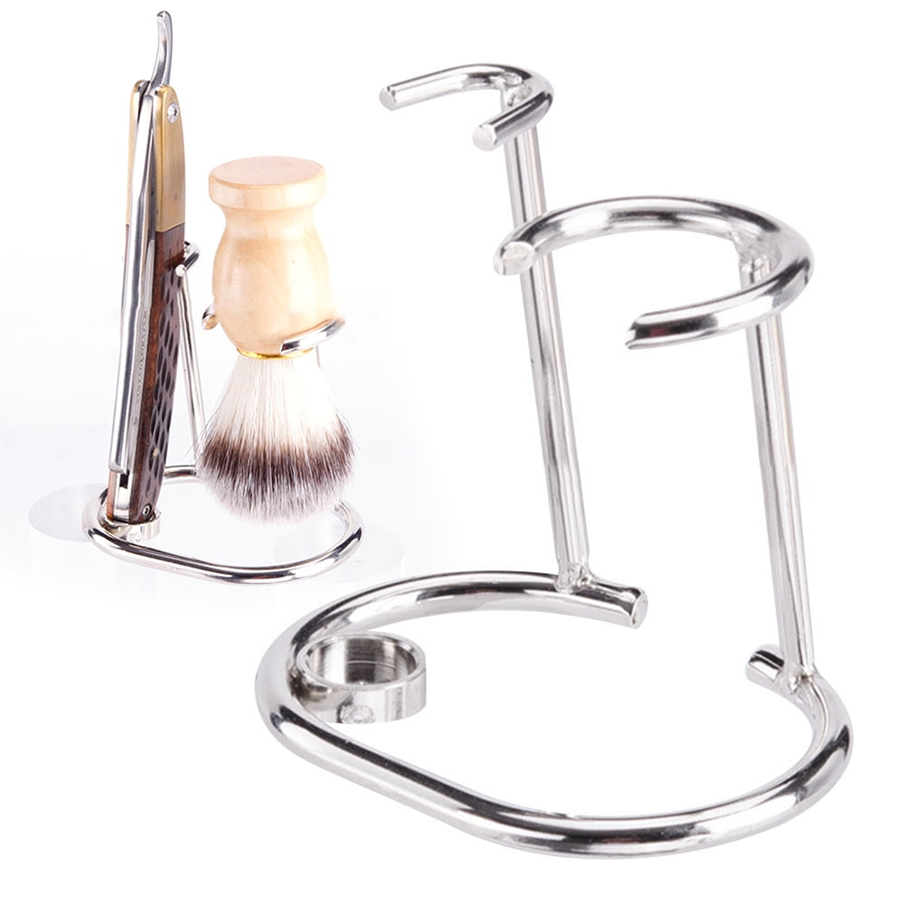 SPRING PARK Stainless Steel Safety Stand, Brush Shaving Holder, Men's