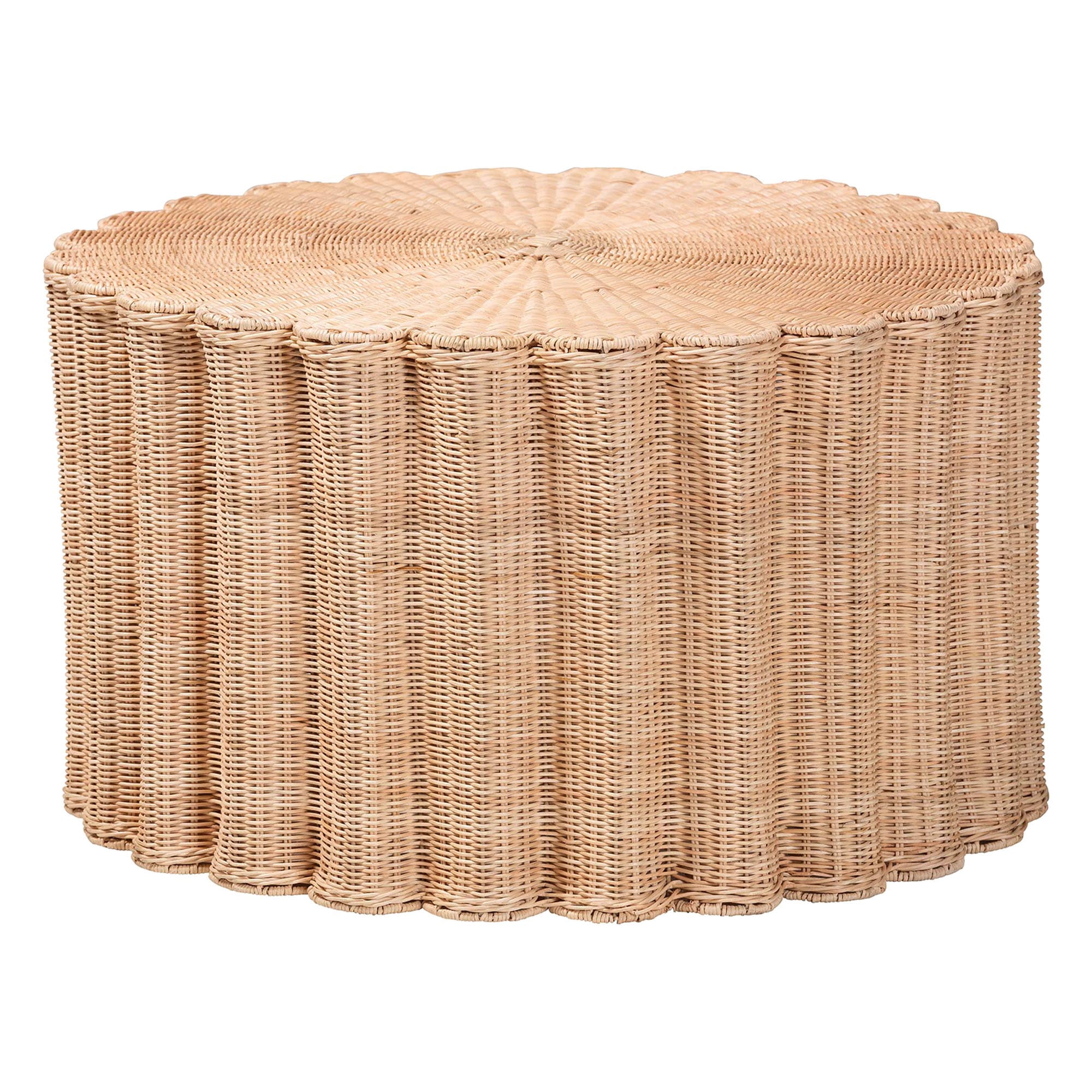bali & pari Kensley Boho Coffee Table, Natural Brown