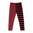 thumbnail image 6 of THDHVS Girls Leggings,Girls Halloween Striped Print Pants with High Waisted Elastic for Comfortable Wear Soft Tight Fits Spooky Theme Red, 6 of 7