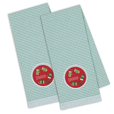 

DII Brrrr Mittens Embroidered Dishtowel 18x28 100% Cotton