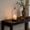 L, variant on Black Metal Frame Glass Candle Holder, Clear Cylinder Glass Windproof Lantern, Decorative Tabletop Candle Holder for Wedding and Patio
