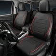 thumbnail image 3 of CAR GRAND Faux Leather car seat covers full set breathable universal fit airbag compatible car, SUV, truck and van red, 3 of 8