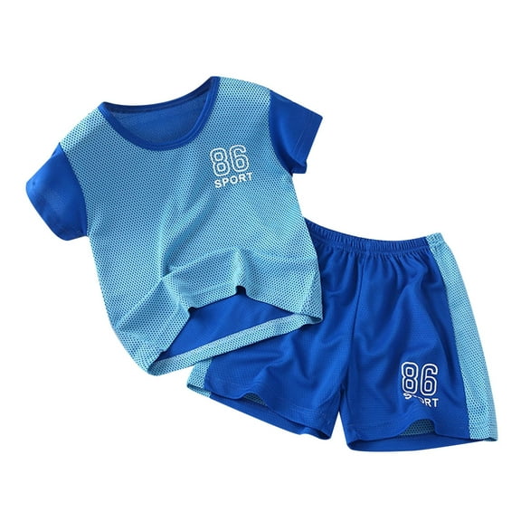 WOYY Toddler Girls Quick Drying Sports Tracksuit Short Sleeve T-Shirt Shorts Outfits, Sizes 4-5T