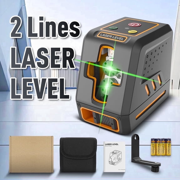 BOAYAL Laser Level 30M 98ft Self Leveling, Green Beam with Battery, Horizontal / Vertical /Cross Line for Picture Hanging Tile Home DIY Construction