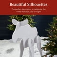 thumbnail image 4 of Best Choice Products 2-Piece 58in Moose Family Silhouette Set, Outdoor Christmas Yard Decor w/ Ground Stakes - White, 4 of 8