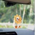 thumbnail image 1 of GFDYREE Crocheted Cute Swing Duck Car Rearview Mirror Hanging Ornament, Hanging Pendant of Car Decor, Car Lucky Interior Decor Accessories (Handmade Crochet), 1 of 7