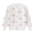 thumbnail image 2 of Mode Enfant 2-12 Ans Pentagramme Bouton Col Rond Chandail Cardigan Manches Longues à Capuche Veste Décontractée/veste, 2 of 9