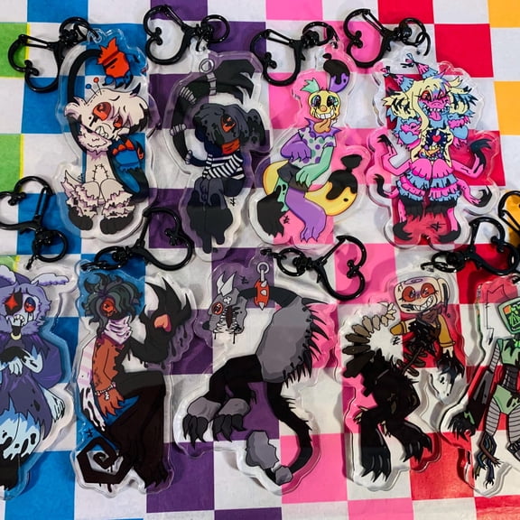 Dandy’s world inspired twisted keychains! (1 keychain)