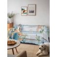 thumbnail image 6 of Blue Beach Coastal Couch Cover, Summer Nautical Coral Shell Botanical Vintage Sofa Cover Blanket for Loveseat Couches, Sectional Sofa Slipcover Furniture Protector for Living Room Bedroom 71''x118'', 6 of 9