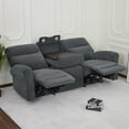 thumbnail image 1 of MCombo 87.8" Small Table, Wall Hugger, USB Ports Sofa, Dark Grey, 1 of 10