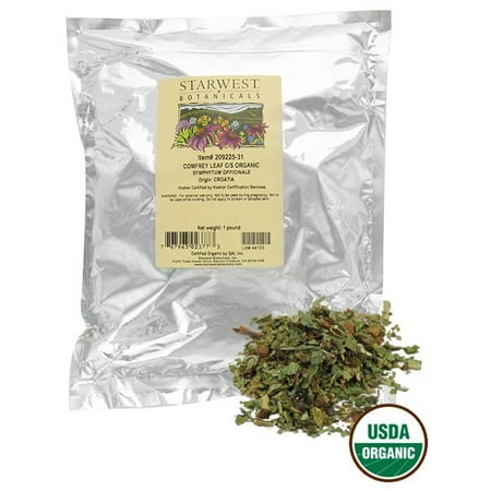 botanicals comfrey starwest lb organic leaf bulk