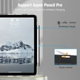 thumbnail image 4 of Fintie Clear Case for iPad Air 11" M3 (2025) / M2 (2024), iPad Air 10.9" 5th / 4th Gen – Transparent Back Cover with Pencil Holder, Black, 4 of 9