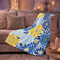 thumbnail image 6 of Autumn Chrysanthemum Floral Sofa, Cozy Friendship Quote Scene, Warm Flannel Blanket for Living Room and Reading Nook, Art Lovers Thanksgiving Gift, Artistic Home Decor, 6 of 9