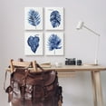 thumbnail image 2 of Stupell Industries Varied Blue Leaves Simple Botanical Plant Shapes Graphic Art Gallery Wrapped Canvas Print Wall Art, Set of 4, Design by Melonie Miller, 2 of 5