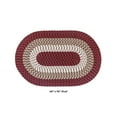 thumbnail image 5 of Better Trends 5' x 8' Oval Braided Rug 100% Polypropylene Durable & Stain Resistant Reversible Indoor Area Utility Rug Alpine Stripe Collection - (Burgundy Stripe), 5 of 5