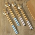 thumbnail image 6 of 2 Pairs Chinese Chopsticks Japanese Korean Sushi Solid Wood Chopsticks Wedding Gift Chop Sticks Hashi Two Pairs Chopsticks Set, 6 of 10