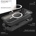 thumbnail image 4 of Allytech iPhone 14 Case Waterproof, Magsafe Wireless Charging Full Body Protection Dust Proof Waterproof Build-in Screen Protector Daily Use Phone Case Cover for Apple iPhone 14 6.1" 5G, Black, 4 of 8