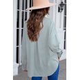 thumbnail image 1 of ABPHQTO Camisa de Mujer Celeste Manga Larga Abotonada con Bolsillo, 1 of 5