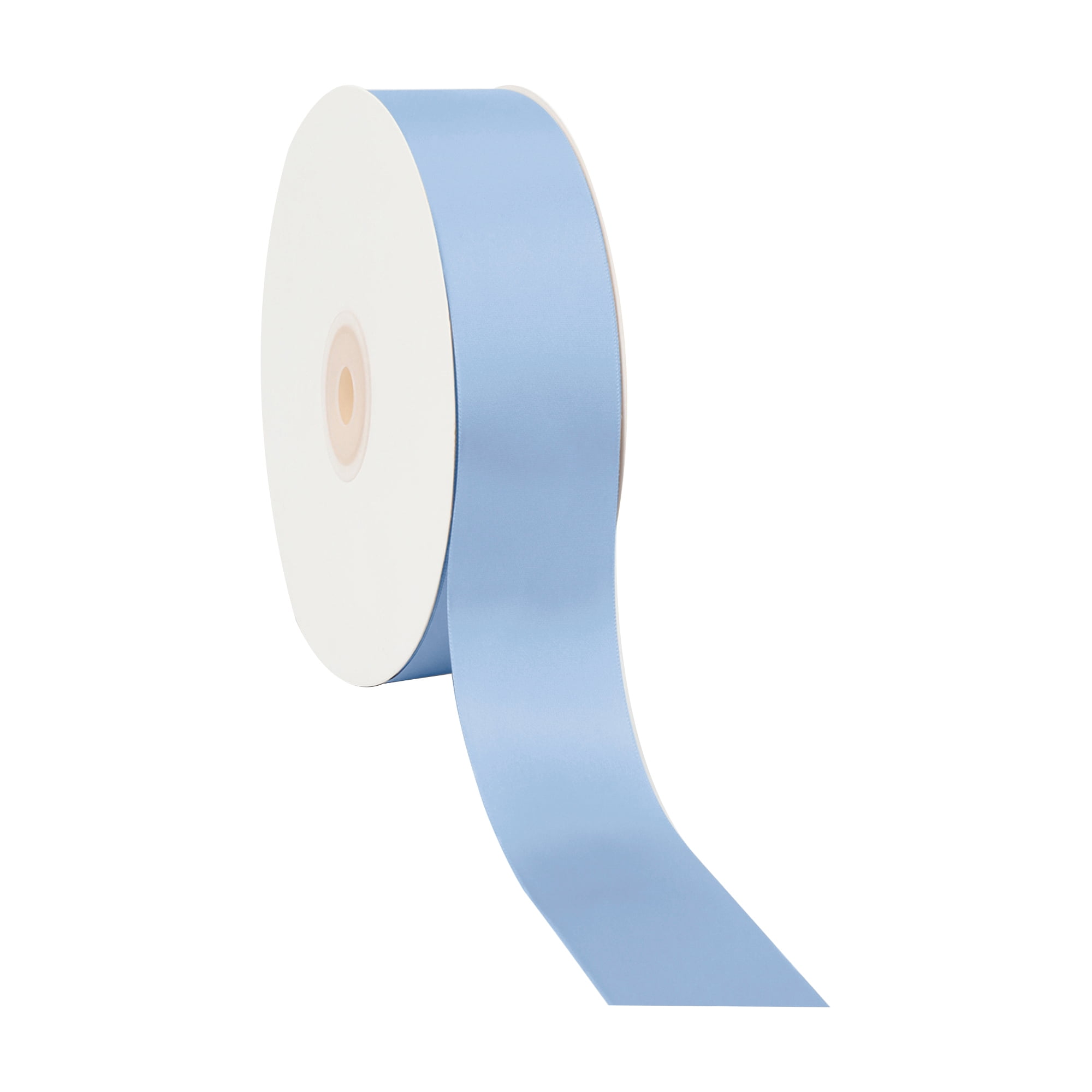 LaRibbons 1 1/2" Single Face Satin Ribbon, French Blue, 50 Yard