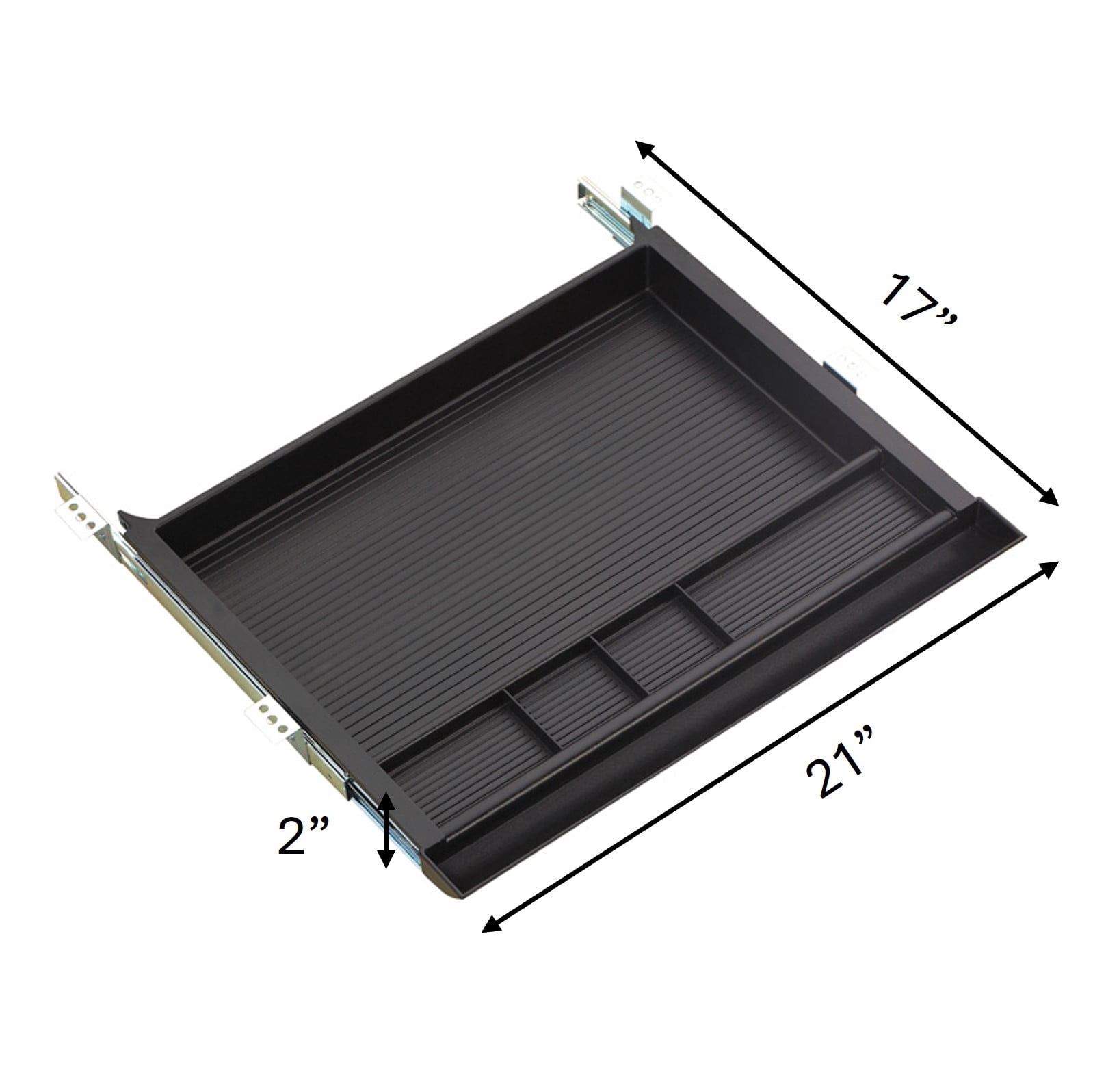 We're it Under Desk Drawer Organizer | Hidden Storage | Ball Bearing Slides | 21x17x2 Pencil Tray | Black