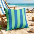 thumbnail image 6 of Outdoor Waterproof Pillow Covers,Easy to Clean Stripes Decoratives for Patio Couch Sofa Garden Sofa Bedroom 17.72x17.72 Inch, 6 of 6