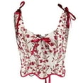 thumbnail image 4 of Sexy Lingerie Costume Corset Tops for Women Plus Size Tops for Women Women Casual Sexy Eyelet Lace-up Floral Print Fishbone Court Vintage Corset Straps Tank Top, 4 of 9