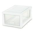 thumbnail image 3 of Sterilite 20518006 Stackable Small Drawer White Frame & See-Through (18 Pack), 3 of 6