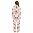 thumbnail image 3 of FORMRS Womens Pajama Set Long Sleeve Top and Pants with Pockets Soft Comfy Lounge Sleepwear, Sizes S-2XL, Blue Christmas Santa, 3 of 7