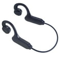 thumbnail image 3 of Auriculares de conducción ósea Bluetooth 5.3 con pantalla digital LED, IPX5, impermeables, inalámbricos, para deportes, color azul, 3 of 14