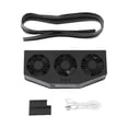 thumbnail image 2 of Solar Car Exhaust Fan with 3 Air Outlets Car Radiator Cooling Fan Eliminate Peculiar Smell Auto Ventilation Fan for Vehicles ,High Performance, 2 of 7