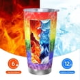 thumbnail image 6 of Susaid Colorful Tie Dye Print 20oz Car Cup,Insulated Coffee Cup Fully Spill Proof Travel Coffee Mug, Stainless Steel Tumbler for Work Home Outdoor Car-Straw Two-piece Set, 6 of 8