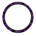thumbnail image 5 of Renewold Bat Violet Black Auto Steering Wheel Cover for Women Men, Universal 15 Inch Soft Elastic Steering Wheel Wrap Anti-Slip Easy to Install Halloween Car Accessories, 5 of 6