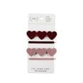 thumbnail image 2 of (2 pack) The Home Edit Felt Heart Hair Clips and Bobby Pins, Pink and Maroon, 4 Count, 2 of 7