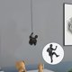 thumbnail image 2 of Roca hombre estilo industrial escultura ped decoración decoración ped resina figuril tesanía fondo ped decoración de izquierda Baoblaze Escultura colgante de pared, 2 of 7