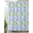 thumbnail image 2 of Blue Teal Shower Curtain Set, Waterproof Shower Curtains for Bathroom, Modern Tie Dyeing Contemporary Abstract Art Washable Fabric Cloth Bath Curtain for Bathtub Decoration with Hooks 48x72 Inches, 2 of 6