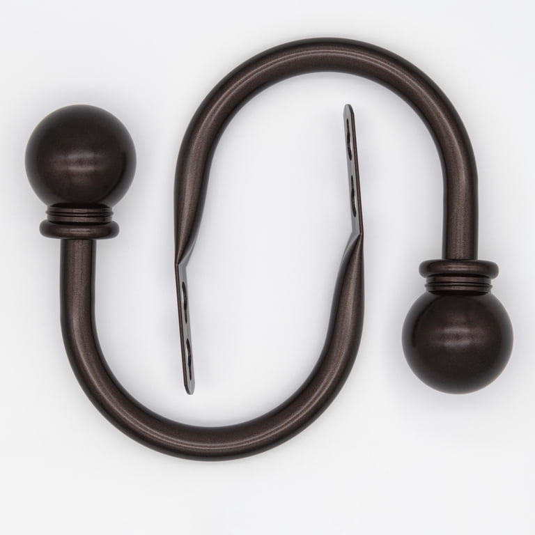Mainstays Bronze Ball Curtain Rod Holdbacks 2-Pack photo 2