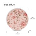 thumbnail image 4 of 60 Inch Round Tablecloth with White Lace Trim Fall Table Cover for Elegant Dining Decor Pink Flowers, 4 of 8