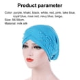thumbnail image 7 of Travelwant Women Hijab Beading Pre-Tied Twisted Braid Turban Hat Head Scarf Cancer Chemo Beanies Headwear Headwrap Cap, 7 of 7