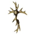 thumbnail image 6 of Rustic Western Stag Elk Deer Bone Antlers Burr Center Wall Cross Cabin Decor, 6 of 10