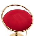 thumbnail image 6 of 25-33 Inch Velvet Bar Stools, Counter Height Adjustable Swivel Modern Industrial Style Chairs with Back & Golden Metal Base, Stools Chair with Footrest for Home Kitchen Island, Pub(Wine Red,Set of 8), 6 of 9