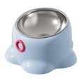 thumbnail image 1 of Comedero inclinado para gatos, comedero para el hogar, bebedero para interiores, dispensador de comida versátil, cuenco extraíble de acero inoxidable Azul, 1 of 8