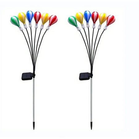 

2023 Essentials Solar Garden Lights Outdoor Solar Hot Decorative Lights Upgraded Solar Lights 2pcs Solar Lights Outdoor Decoration Wind Garden Yard Decorations