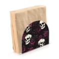 thumbnail image 6 of Qxltty Skull Burgundy Roses Pattern Acrylic Napkin Holder Set of 1 Transparent Dining Table Kitchen Cafeteria Home Decor 4.1x4.9x1.97in, 6 of 9