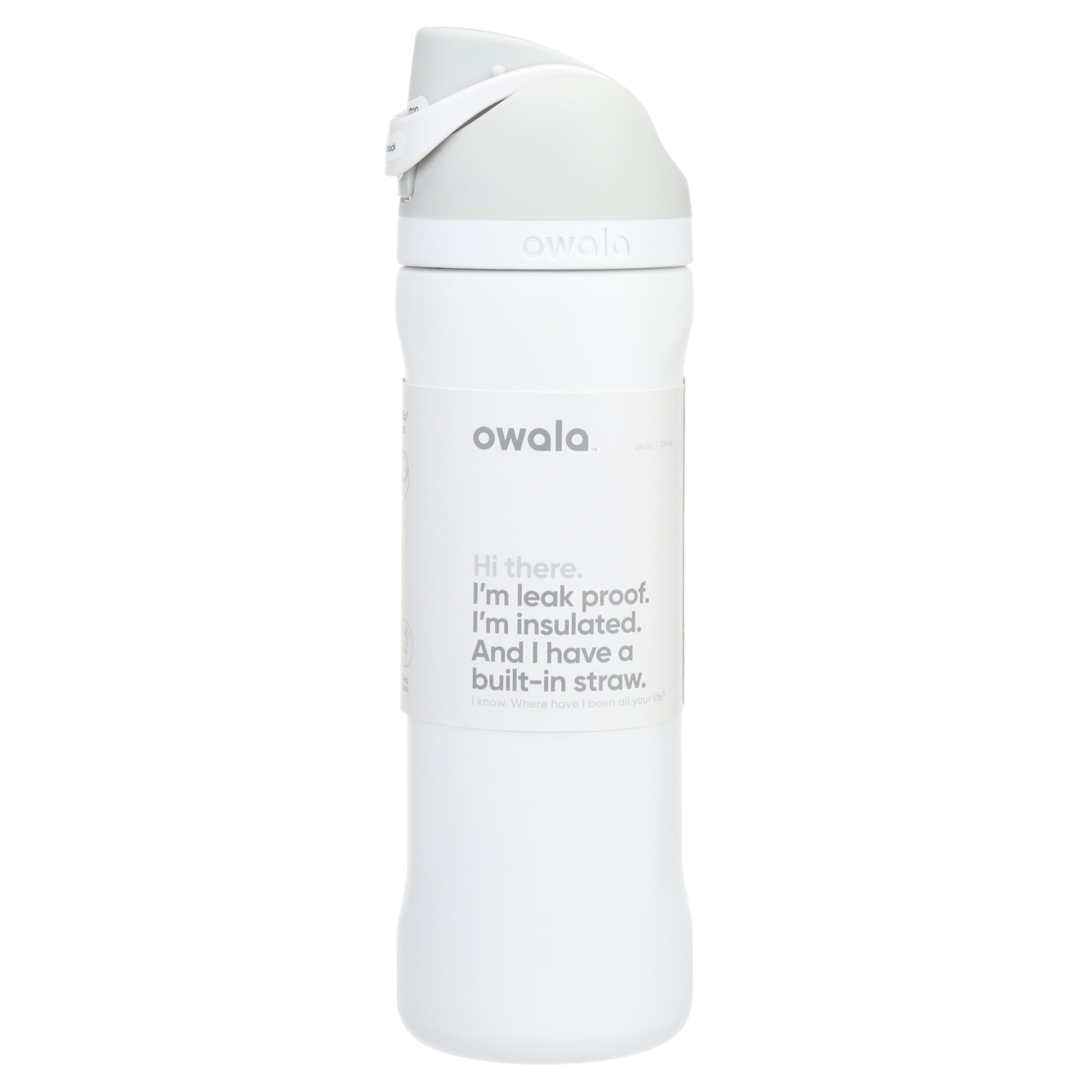 Best Buy: Owala Flip Insulated Stainless Steel 19 oz. Water Bottle White  C03813