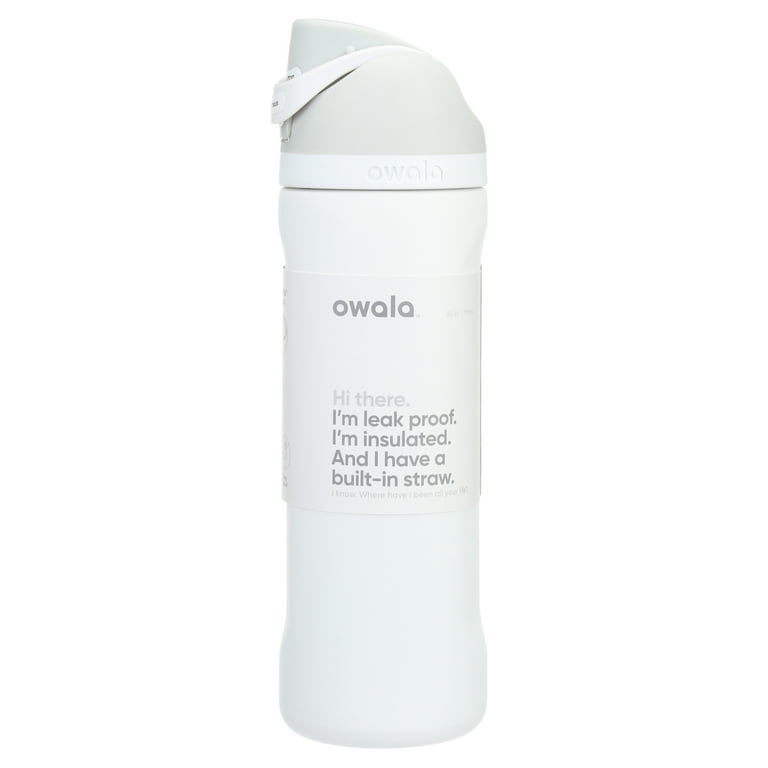 Owala 24 oz. FreeSip Stainless Steel Water Bottle, Shy Marshmallow