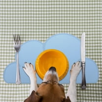 UNOMOR Silicone Pet Food Mat Durable Cat Bowl Mat Non Slip Design For Dog Feeding Heat Insulation Easy For Indoor Use