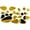 Gold, variant on 20pcs 3D Mirror Wall Sticker Pebble Stone Shape Mirror Mural Wall Decal for Living Room Bedroom TV Background Art DIY Home Decor