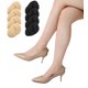 thumbnail image 1 of 4 pares de plantillas invisibles de tacón alto de silicona negra y beige, antideslizantes y resistentes al desgaste con reverso adhesivo para mujer que usa zapatos. Las suelas son cómodas y las almohadillas del antepié son 4. Rojo Verde, 1 of 5